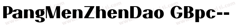 PangMenZhenDao GBpc-字体转换